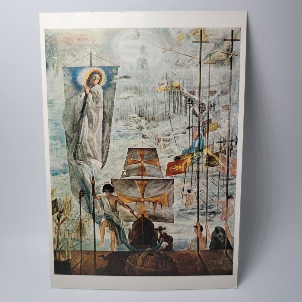 Salvador Dali Columbus Discovers America 1959 Pallas‎ Postcard 1245 London